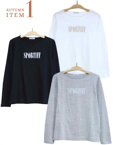 ITEM1 ロゴプリント長袖Tシャツ
