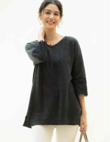7分袖ニットチュニック