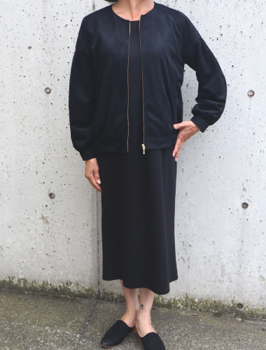ブラックブルゾン×ブラックーワンピース01