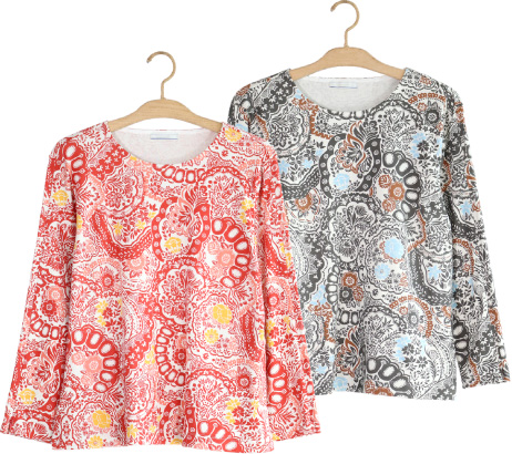 両袖ファスナー9分袖プルオーバー