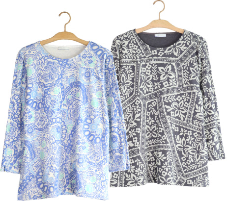 両袖ファスナー9分袖チュニック