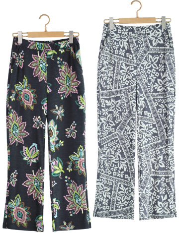 両裾ファスナーストレートパンツ