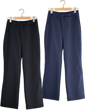 両裾ファスナーストレートパンツ