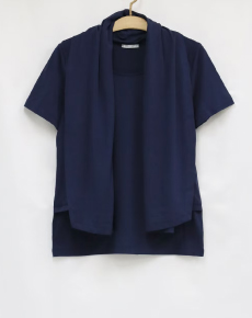 ショール一体型半袖Tシャツ