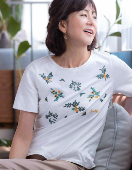 刺しゅう半袖Tシャツ