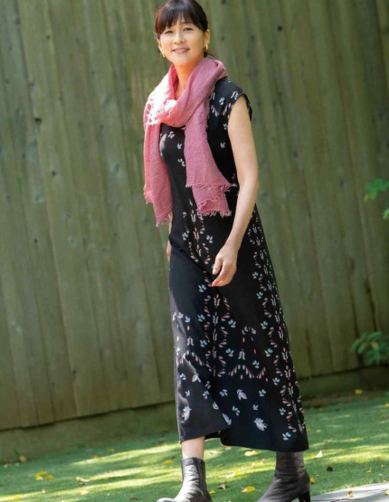 フレンチスリーブロングワンピース