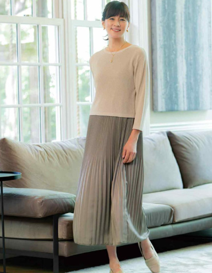 ニットプルオーバー×ワンピースセット