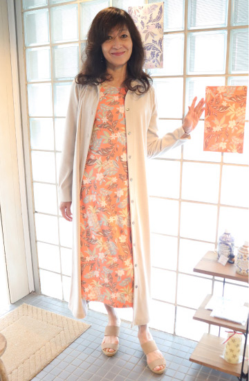 万能ロングカーディガン×ワンピース