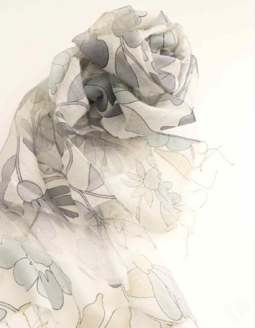 ボタニカル柄ストール