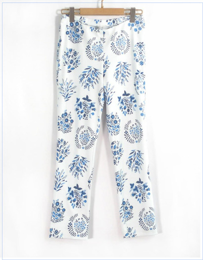 スリット入9分丈パンツ