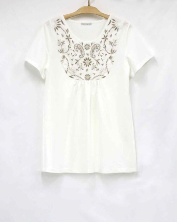 刺しゅう半袖チュニック¥20,680