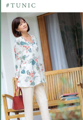 8分袖チュニック