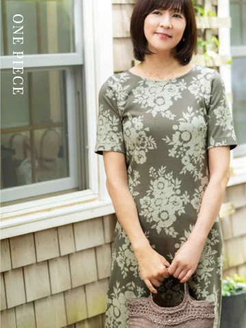 スリット入半袖ロングワンピース20,680円