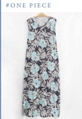 ノースリーブロングワンピース