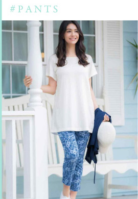 スリット入9分丈パンツ