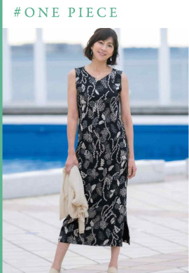 ノースリーブロングワンピース