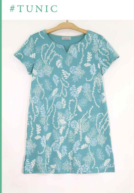 半袖ロングチュニック