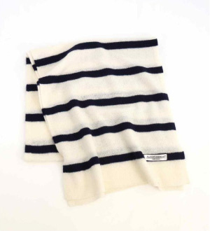 カシミヤボーダーニットマフラー ¥22,000