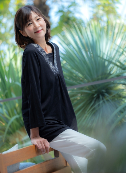 刺しゅう7分袖チュニック