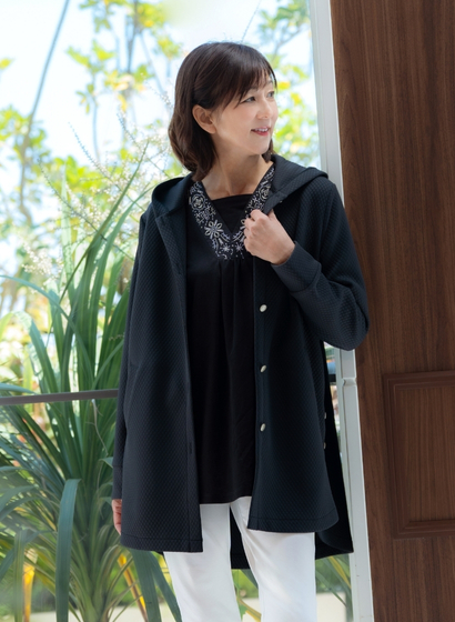 フード付コーディガン