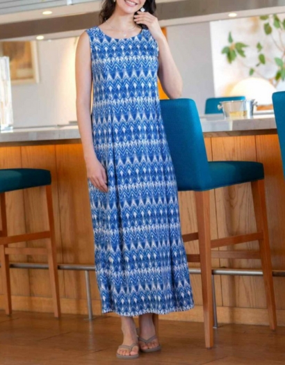 ノースリーブロングワンピース