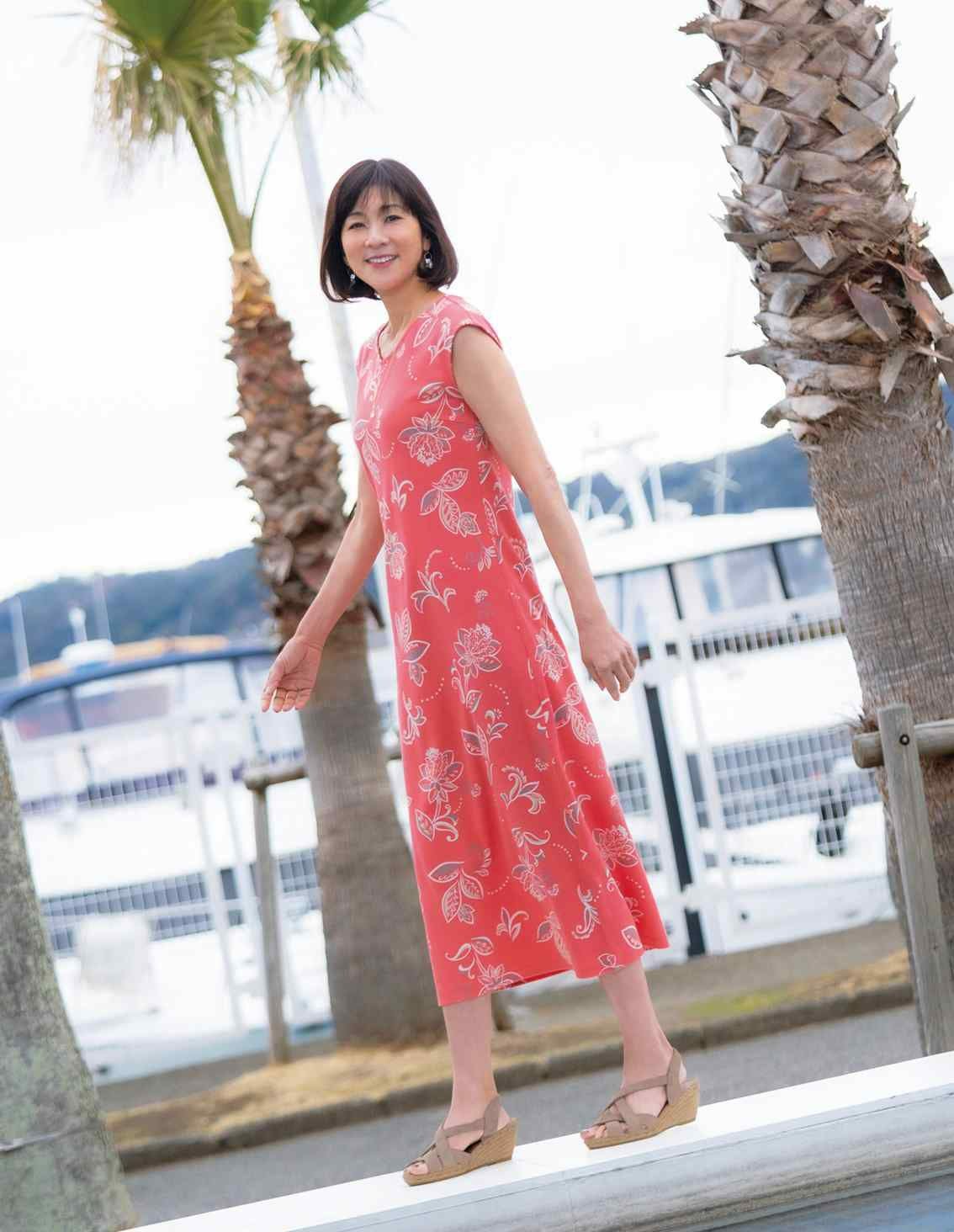 フレンチスリーブロングワンピース | 最新夏コレクション | 40代からの