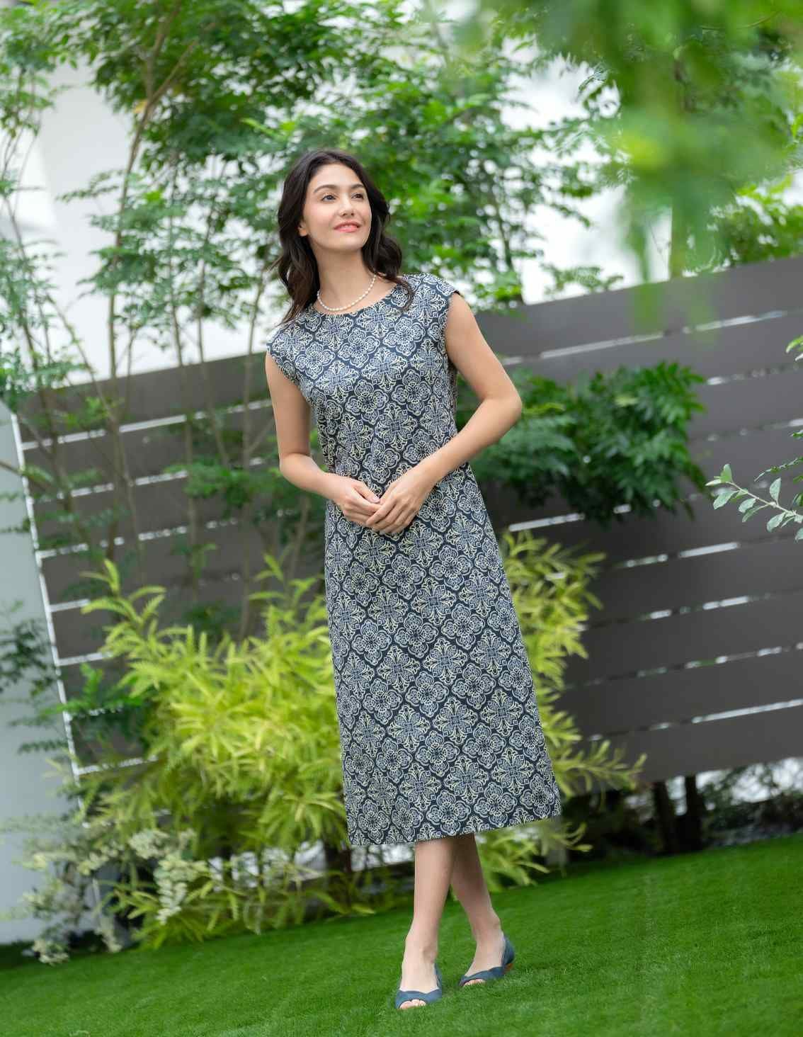 ソブレ☆千鳥柄フレンチスリーブワンピース フレンチスリーブワンピース | 最新夏コレクション | 40代からの