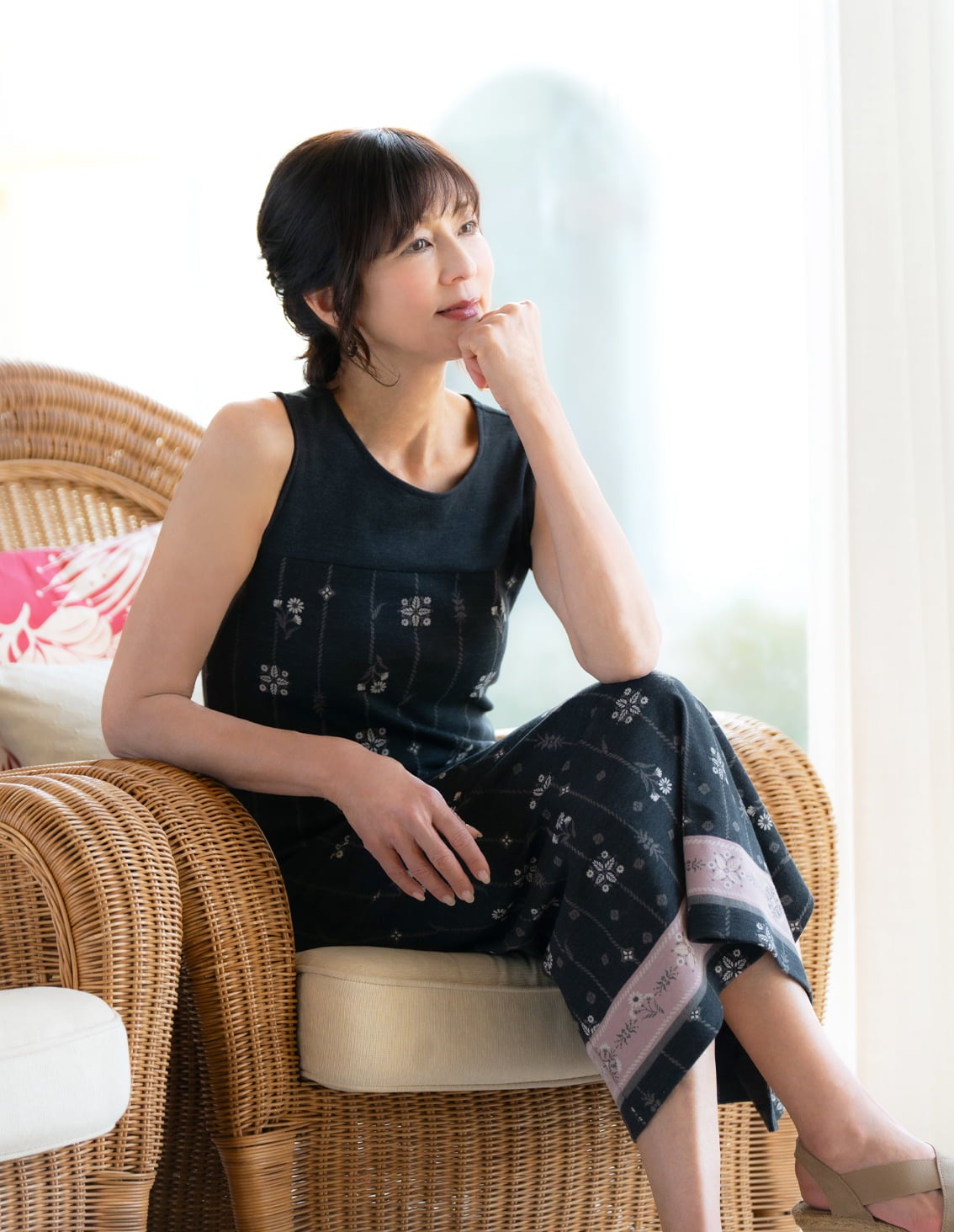 スリット入ノースリーブロングワンピース | 最新夏コレクション | 40代