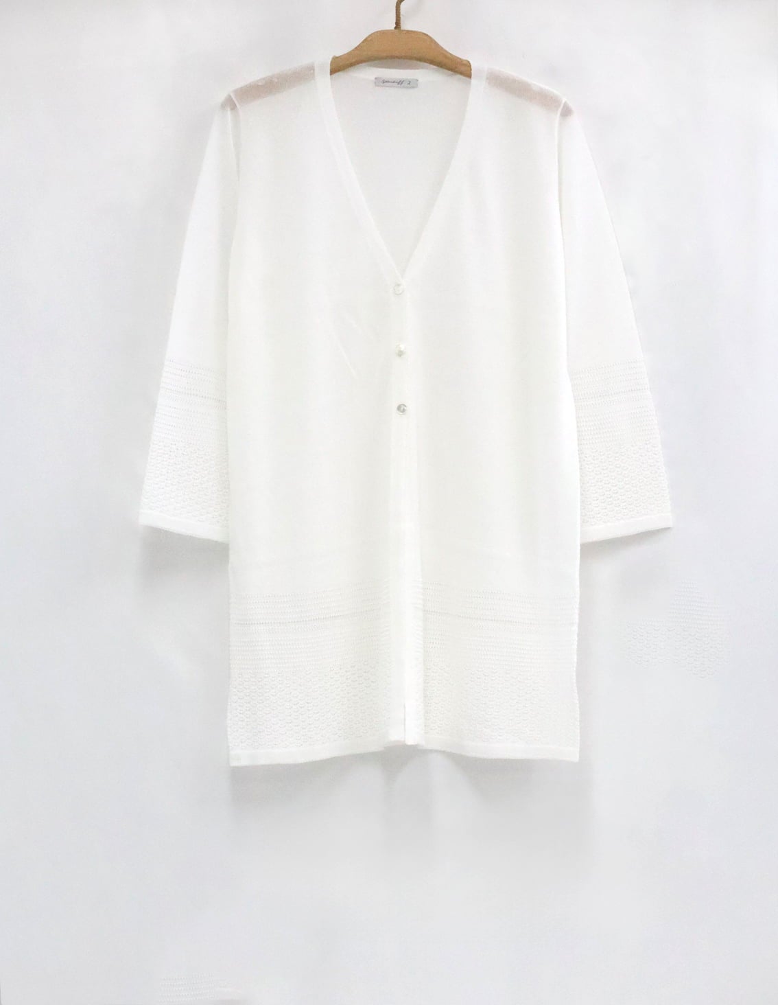 tricot COMME des GARÇONSリネンニットカーディガン　透かし 透かし編みニットカーディガン | 最新夏コレクション | 40代からの