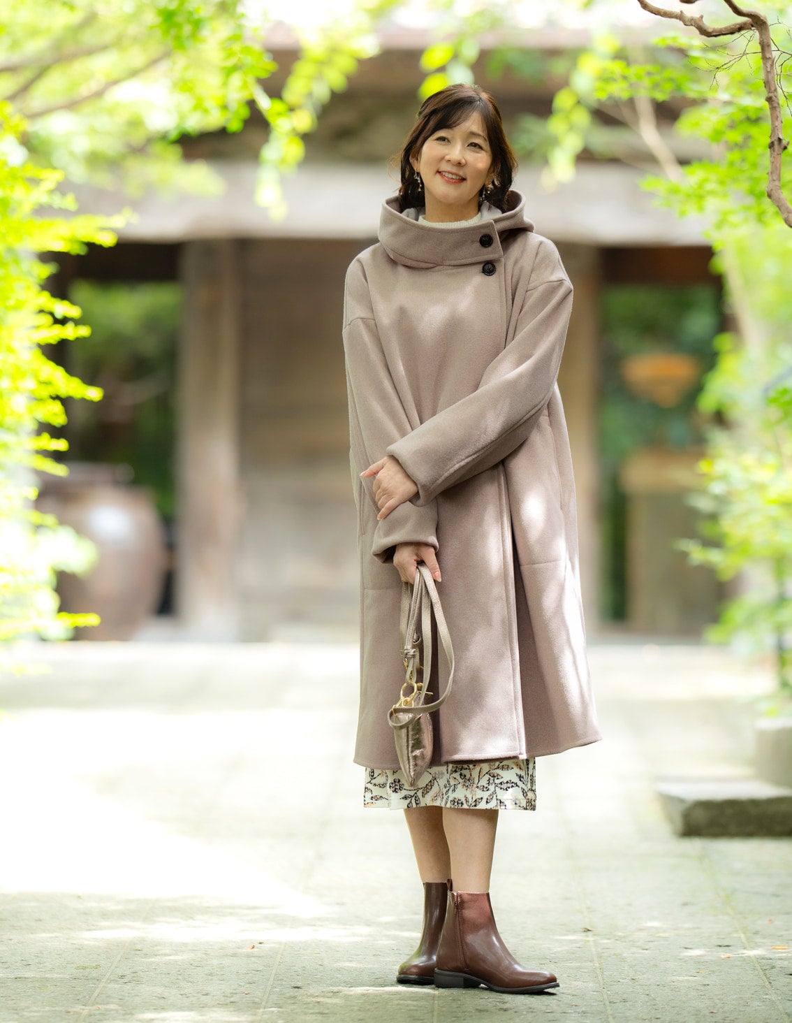 フーデットロングコート